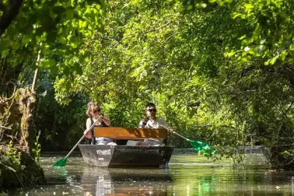 Promenade en barque sous les voutes de la Venise Verte